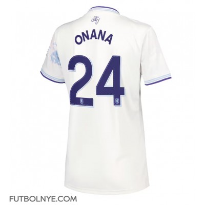 Camiseta Aston Villa Amadou Onana #24 Tercera Equipación para mujer 2025-26 manga corta Camiseta Aston Villa Amadou Onana #24 Tercera Equipación para mujer 2025-26 manga corta